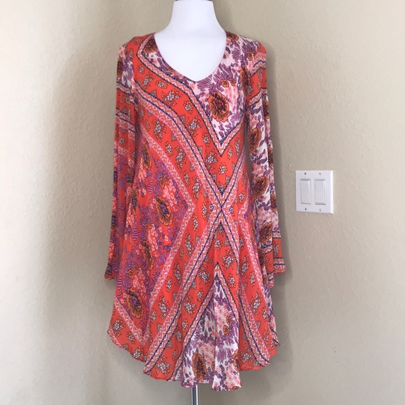 Empower Design | Floral Lined Long-sleeve Dress S - Picture 1 of 8